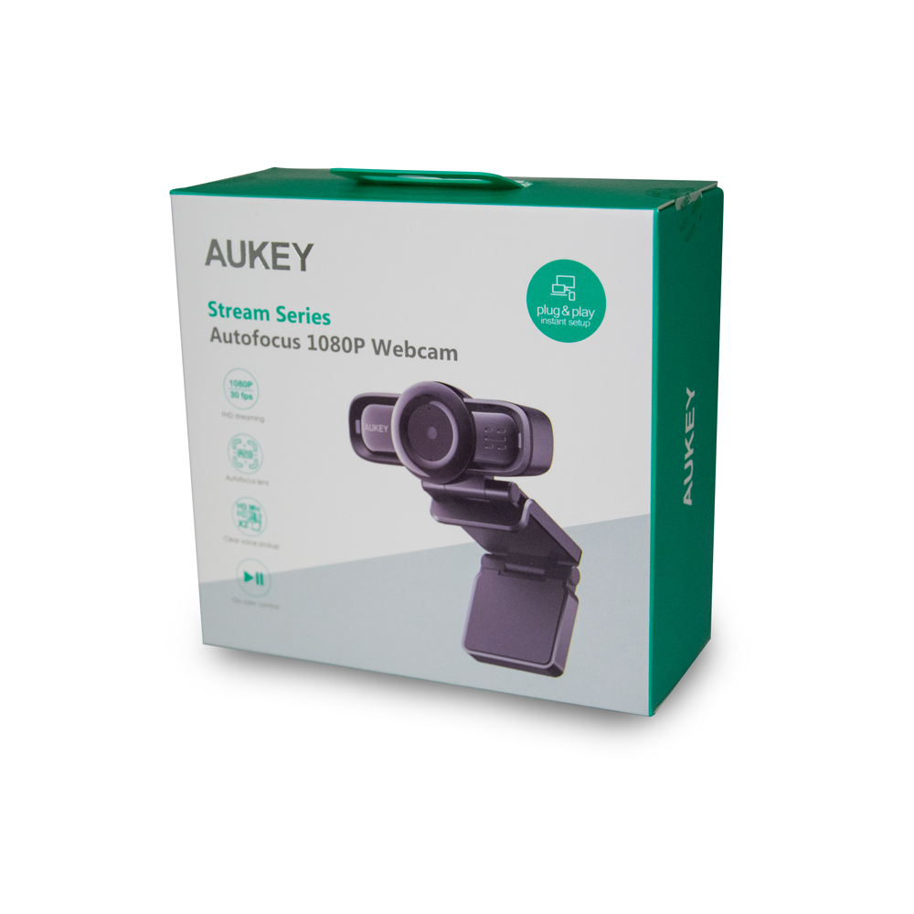 Wholesale-Aukey PCLM3 Autofocus Webcam 1080p Full HD-Electro Vision Inc