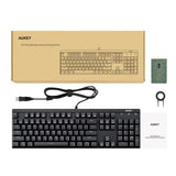 Wholesale-Aukey Wired Keyboard Mechanical For Windows Gaming PC 104 Keys KM-G6-Keyboard-Electro Vision Inc