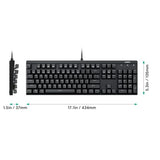 Wholesale-Aukey Wired Keyboard Mechanical For Windows Gaming PC 104 Keys KM-G6-Keyboard-Electro Vision Inc