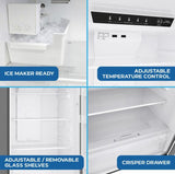 Wholesale-Avanti AVFF146DLJ0SS Counter Depth Garage-Ready Top Freezer Refrigerator 14.6 Cu. Ft.-Refrigerator-Electro Vision Inc
