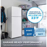 Wholesale-Avanti AVFF146DLJ0W Counter Depth Garage-Ready Top Freezer Refrigerator 14.6 Cu. Ft.-Refrigerator-Electro Vision Inc