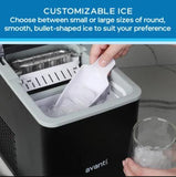 Wholesale-Avanti AVIM2625BK Portable Table Top / Counter Top 26lbs Bullet Ice Maker in Black-Ice Maker-Electro Vision Inc