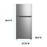 Wholesale-Avanti FF14D3S 2 Door 14 CF Refrigerator Stainless Steel-Electro Vision Inc