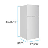 Wholesale-Avanti FF18B3S-4 Frost Free Refrigerator Freezer 2 Door 18cf - Stainless Steel-Refrigerator Freezer-Electro Vision Inc