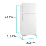 Wholesale-Avanti FF18D0W4 - Refrigerator/Freezer 2 Door 18 CF - White-Refrigerator Freezer-Electro Vision Inc