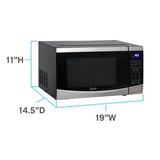 Wholesale-Avanti MT09V3S-R/B Microwave 0.9 CF Stainless Steel - CERTIFIED REFURBISHED-Electro Vision Inc