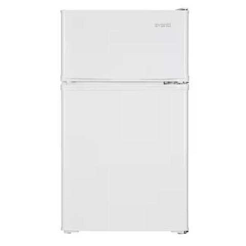 Wholesale-Avanti RA31B0W 2 Door Mini Fridge, Auto Defrost, True Top Freezer, 3.1 CF-Mini Refrigerator-Electro Vision Inc