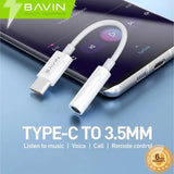 Wholesale-BAVIN AUX-33 Type-C to 3.5mm Female Cable Type C to 3.5 mm Jack Audio A-Electro Vision Inc