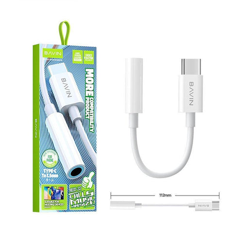 Wholesale-BAVIN AUX-33 Type-C to 3.5mm Female Cable Type C to 3.5 mm Jack Audio A-Electro Vision Inc