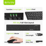 Wholesale-BAVIN G-K-989 Wired Keyboard & Mouse Set / Computer & Laptop Compatible-Keyboard-Electro Vision Inc
