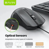 Wholesale-BAVIN G-K-989 Wired Keyboard & Mouse Set / Computer & Laptop Compatible-Keyboard-Electro Vision Inc