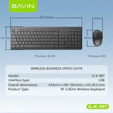 Wholesale-BAVIN G-K-997 Wireless Keyboard & Mouse for PC & Laptop 2.4G-Keyboard-Electro Vision Inc