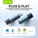 Wholesale-BAVIN OTG-51 2 in 1 Card Reader Adapter for Micro SD / TF Ca-Memory Card-Electro Vision Inc