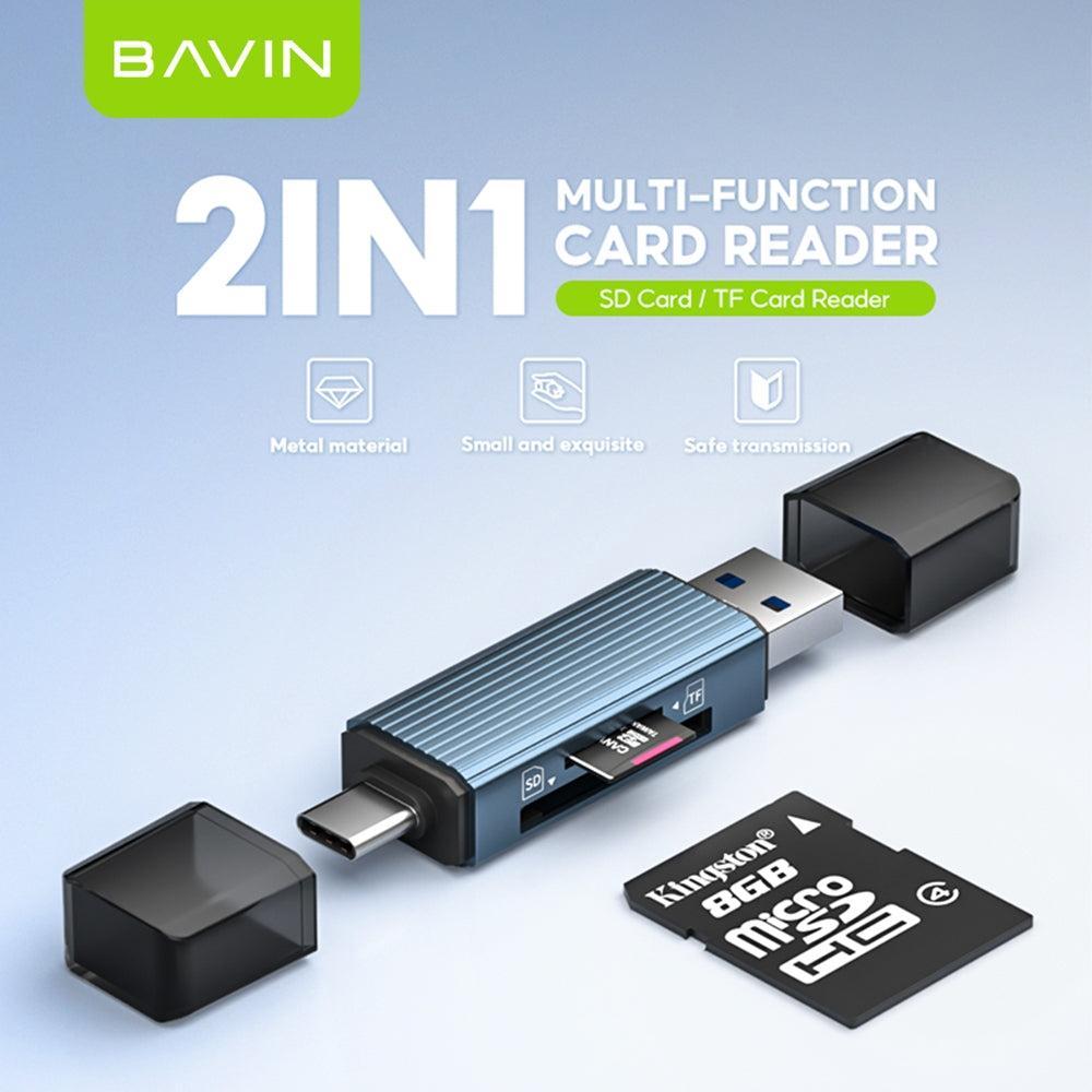 Wholesale-BAVIN OTG-51 2 in 1 Card Reader Adapter for Micro SD / TF Ca-Memory Card-Electro Vision Inc