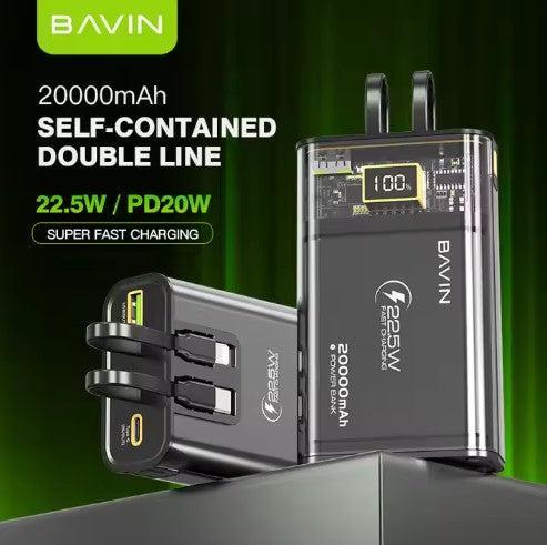 Wholesale-BAVIN Y-PC1003S Fast Charging Portable Powerbank 20000mAh-Power Adapter & Charger Accessories-Electro Vision Inc