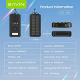Wholesale-BAVIN Y-PC1117 10000mAh Solar Power Bank Wireless Charging w/ LED Light-Power Adapter & Charger Accessories-Electro Vision Inc