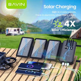 Wholesale-BAVIN Y-PC1119 20000mAh Solar Powerbank w/ Wireless Charging-Power Adapter & Charger Accessories-Electro Vision Inc