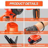 Wholesale-BEIHONG Mini Chainsaw Cordless 6-Inch with 2 Battery-Mini Chainsaw-Electro Vision Inc