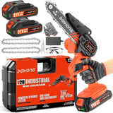 Wholesale-BEIHONG Mini Chainsaw Cordless 6-Inch with 2 Battery-Mini Chainsaw-Electro Vision Inc