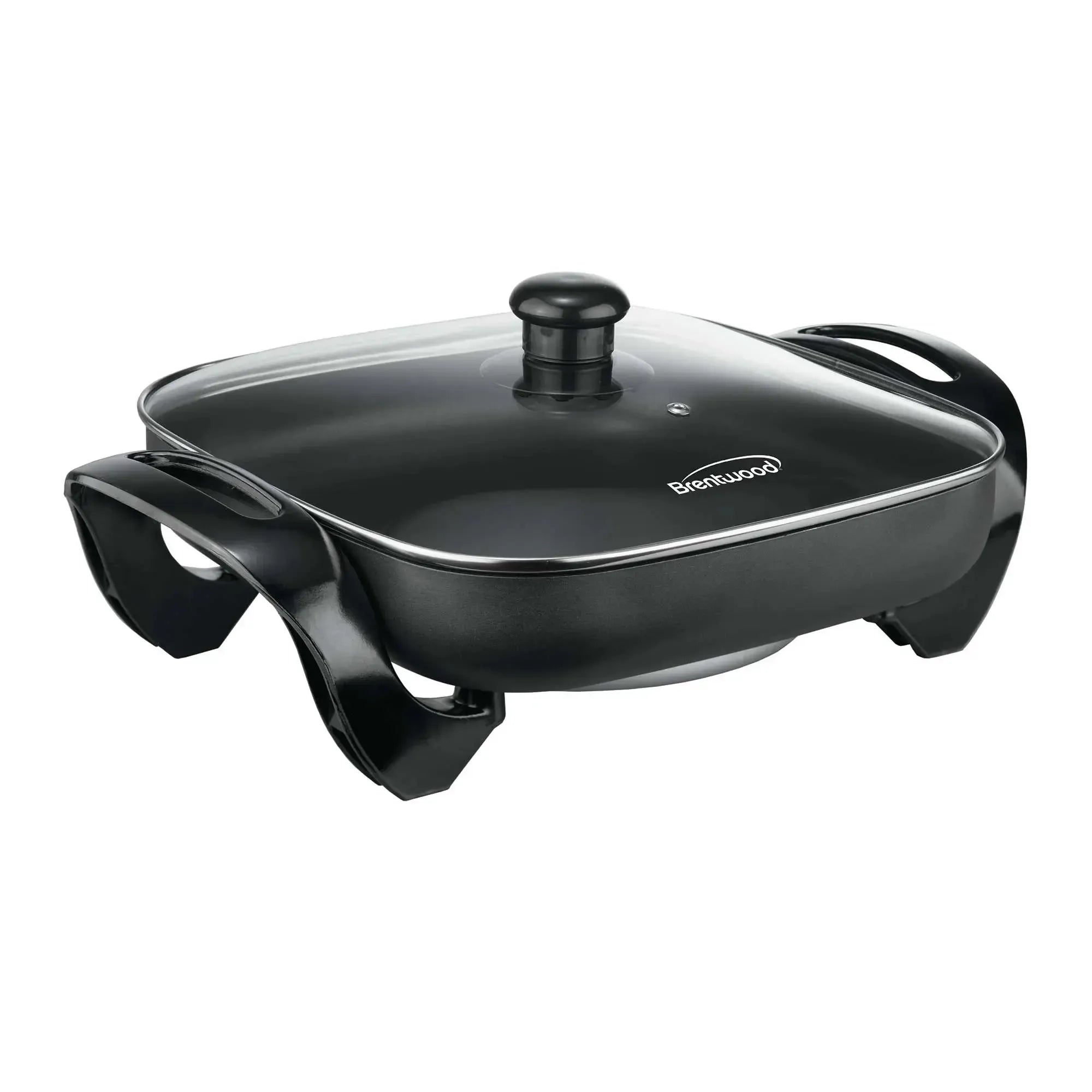 Wholesale-BRENTWOOD SK65 ELECTRIC SKILLET BLACK 12 INCH-Electro Vision Inc
