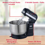 Wholesale-BRENTWOOD SM1162 RETRO STAND MIXER 3 QT STAINLESS STEEL-Electro Vision Inc