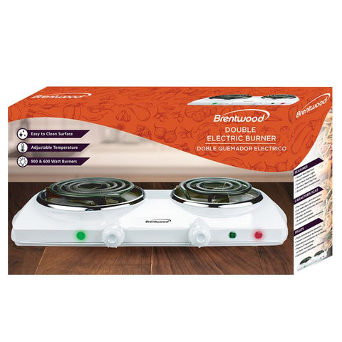 Wholesale-BRENTWOOD TS368 ELECTRIC DOUBLE BURNER-Kitchen Appliance-Electro Vision Inc