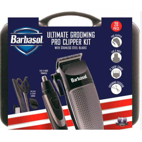 Wholesale-Barbasol CBH14003VTN ProClipper Kit, 20pc Set Guide Comb, 3007 Nose Trimmer - Black-Clipper Kit-Electro Vision Inc