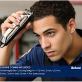 Wholesale-Barbasol CBH14007VTN Rechargeable Cordless Hair Clipper with LCD Display - Gray-Hair Clipper-Electro Vision Inc