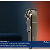 Wholesale-Barbasol CBH14007VTN Rechargeable Cordless Hair Clipper with LCD Display - Gray-Hair Clipper-Electro Vision Inc