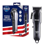 Wholesale-Barbasol CBH14007VTN Rechargeable Cordless Hair Clipper with LCD Display - Gray-Hair Clipper-Electro Vision Inc