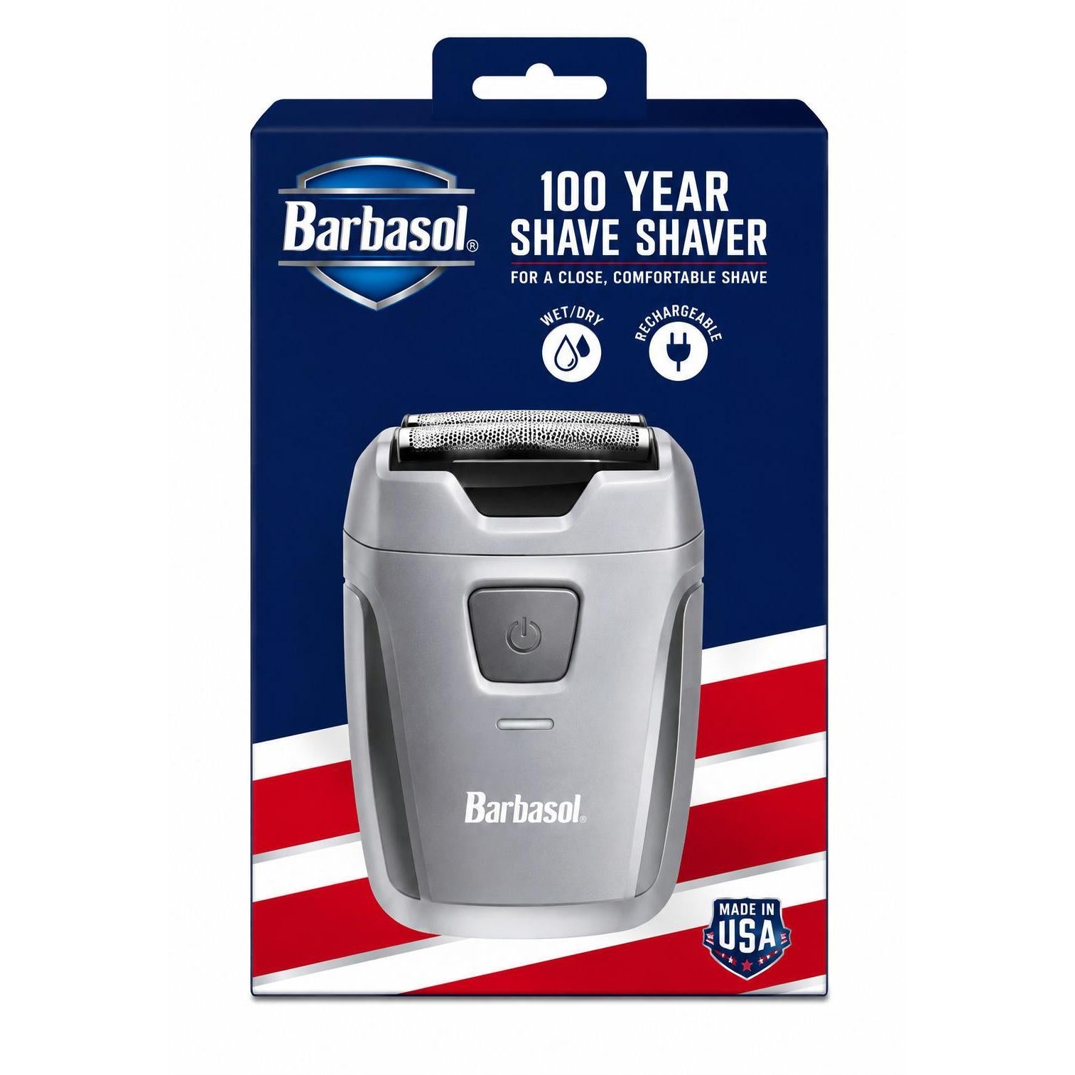 Wholesale-Barbasol CBT11006SLV Travel Rotary Shaver w/ Battery Power (Batteries Included) - Grey-shaving kit-Electro Vision Inc