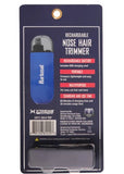Wholesale-Barbasol CBT13014TRP Mini Nose & Ear Trimmer Blue Rubber Oil Body, Rechargeable, Trap, Groomed, Wet & Dry Use-Trimmer-Electro Vision Inc