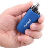 Wholesale-Barbasol CBT13014TRP Mini Nose & Ear Trimmer Blue Rubber Oil Body, Rechargeable, Trap, Groomed, Wet & Dry Use-Trimmer-Electro Vision Inc