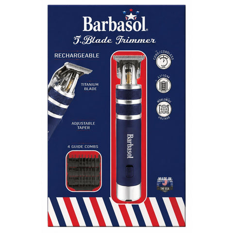 Wholesale-Barbasol CBT16002BLU T-Blade Zero Gapped Trimmer Rechargeable - Blue-electric razor-Electro Vision Inc