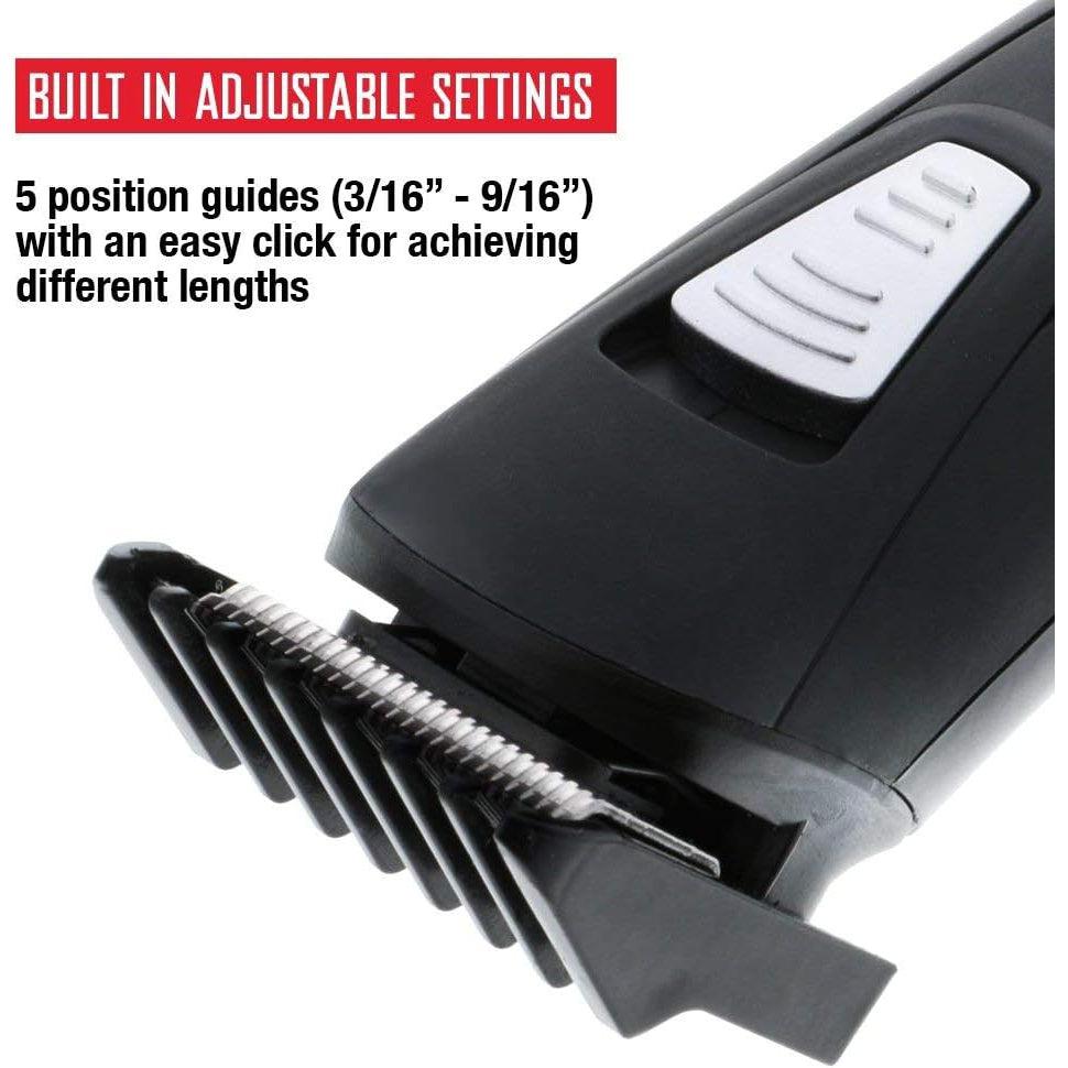 Barbasol Rechargeable Electric Beard Trimmer Stainless Steel Blades Ad ...