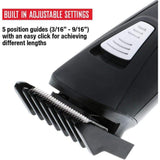 Wholesale-Barbasol Rechargeable Electric Beard Trimmer Stainless Steel Blades Adjustable Settings-Trimmer-Electro Vision Inc
