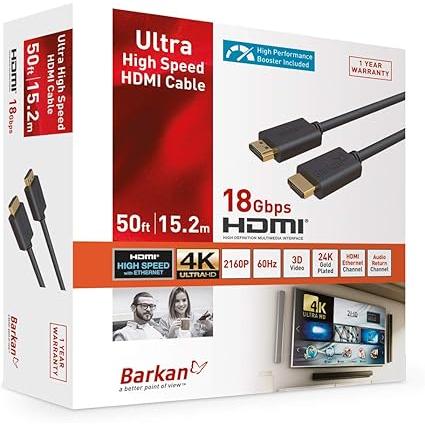 Wholesale-Barkan HD152E1 HDMI Cable 50ft-Electro Vision Inc