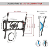 Wholesale-Barkan TVA31 TV Wall Mount with Integrated HDTV Indoor Antenna 19-65"-TV Wall Mount-Electro Vision Inc