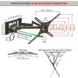 Wholesale-Barkan TVA48 TV Wall Mount 40-90" Premium Full Motion-TV Wall Mount-Electro Vision Inc