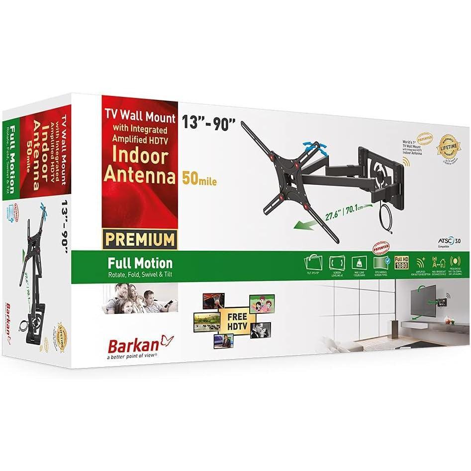 Wholesale-Barkan TVA48 TV Wall Mount 40-90" Premium Full Motion-TV Wall Mount-Electro Vision Inc