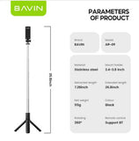 Wholesale-Bavin AP09 Portable Selfie Stick & Tripod-Selfie Stick Tripod-Electro Vision Inc