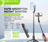 Wholesale-Bavin AP18 Magnetic Retractable Selfie Stick Tripod-Selfie Stick-Electro Vision Inc