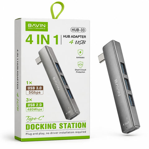 Wholesale-Bavin HUB33 USB 4-in-1 HUB Adapter-USB Adapter-Electro Vision Inc