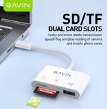 Wholesale-Bavin OTG29 OTG Card Reader Type-C to TF/SD + USB 3-in-1-Memory Card Reader-Electro Vision Inc