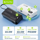 Wholesale-Bavin PC018S Fast Charging Power Bank 30W 10000mAh-Power Bank-Electro Vision Inc