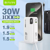 Wholesale-Bavin PC018S Fast Charging Power Bank 30W 10000mAh-Power Bank-Electro Vision Inc