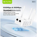Wholesale-Bavin PC2053 Wireless WiFi Repeater & Signal Extender (2.4G/5G, Up to 1200Mbps)-Wifi Extender-Electro Vision Inc