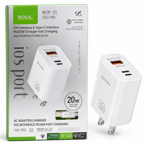 Wholesale-Bavin PC983CC Fast Charging iPhone Ports Supports Reverse Charging Type-C/iPh PD 20W-Adapters-Electro Vision Inc
