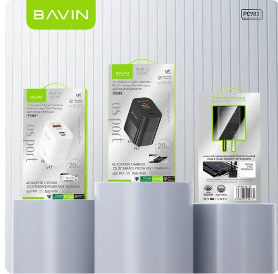 Wholesale-Bavin PC983CL Fast Charging USB Adapter Charger-USB Adapter-Electro Vision Inc