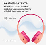 Wholesale-Belkin AUD002btV3 SoundForm Mini On-Ear Wireless Headphones for Kids - Pink-Headphone-Electro Vision Inc